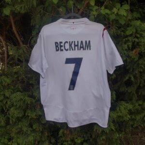 2005 England Beckham Jersey - Umbro #7 - Size XL - Retro Classic