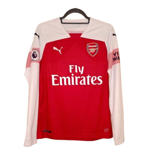 Arsenal 18/19 Home Kit L/S (Aubameyang #14) (S) - Image 2