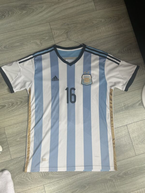 Argentina Home Shirt 2013/14 – Size L – Agüero #16 || Authentic - Image 7