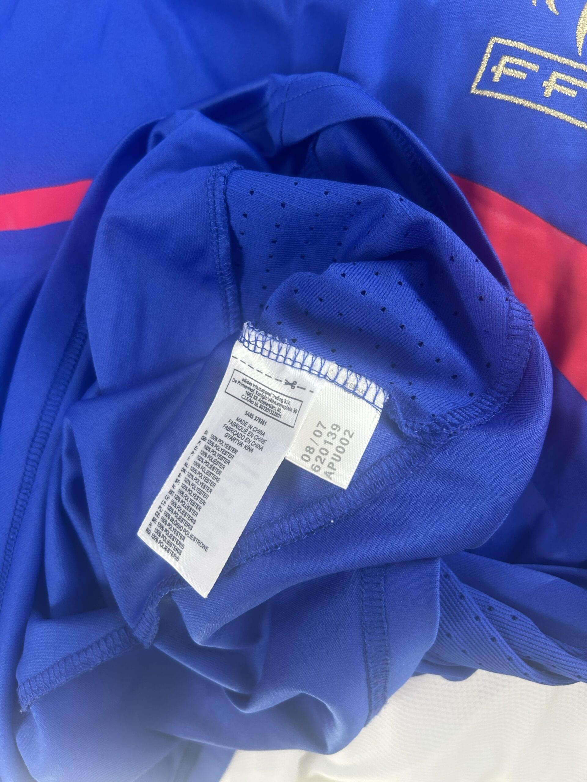 France 07/08 Authentic Home Shirt - Image 2