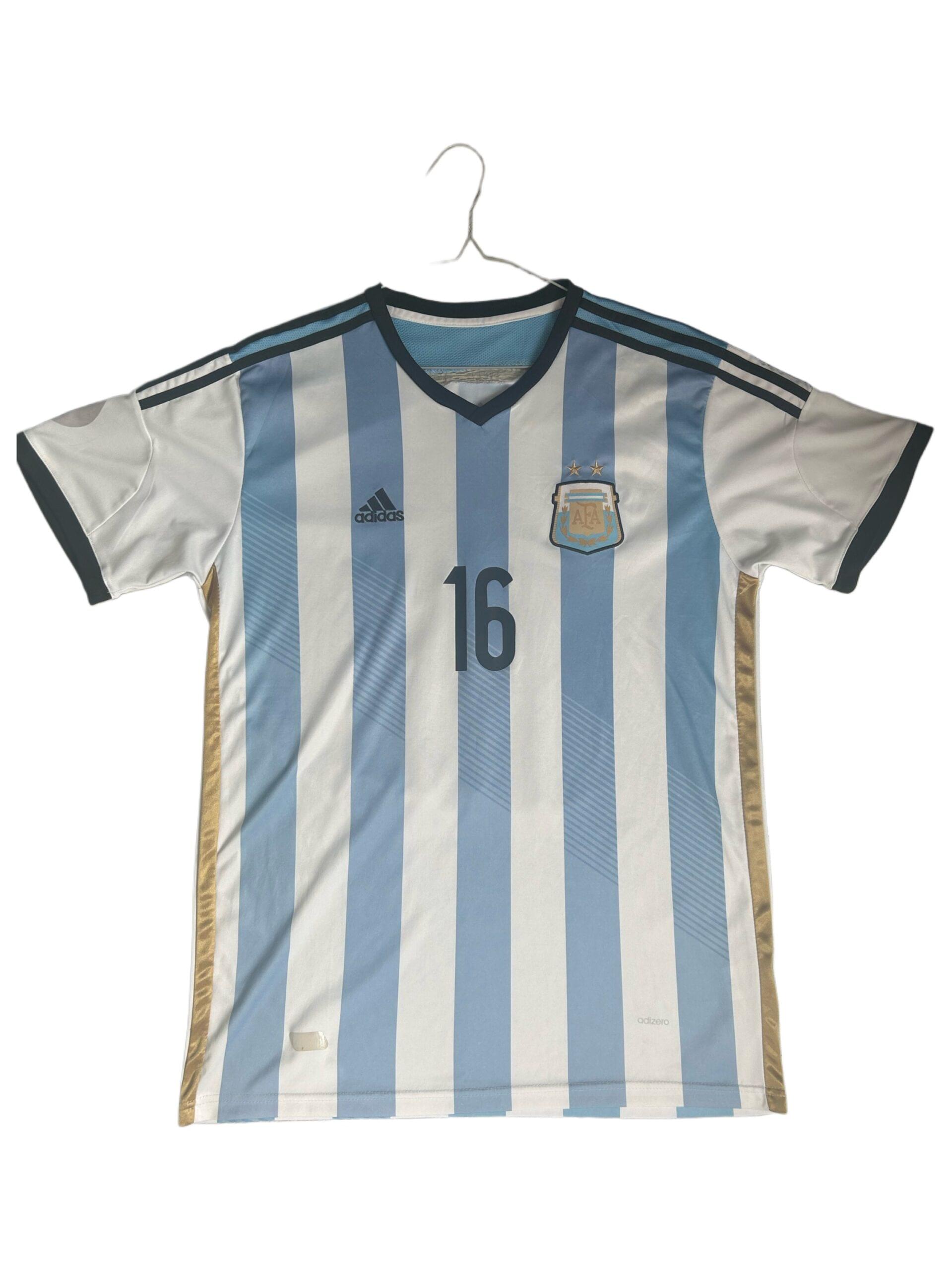 Argentina Home Shirt 2013/14 – Size L – Agüero #16 || Authentic - Image 2